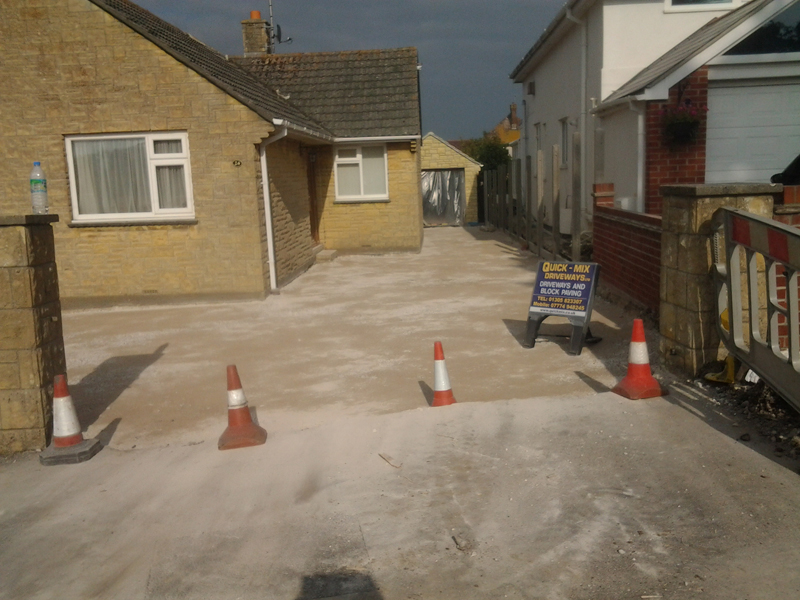  Preparation for block paving on driveway 